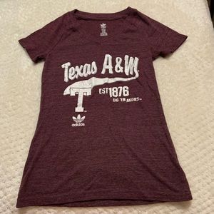 Adidas Texas A&M V-Neck Tee